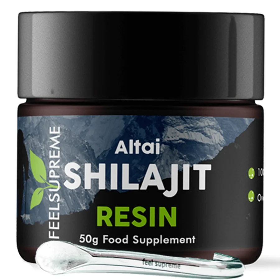 Glass med ren shilajit-harpiks